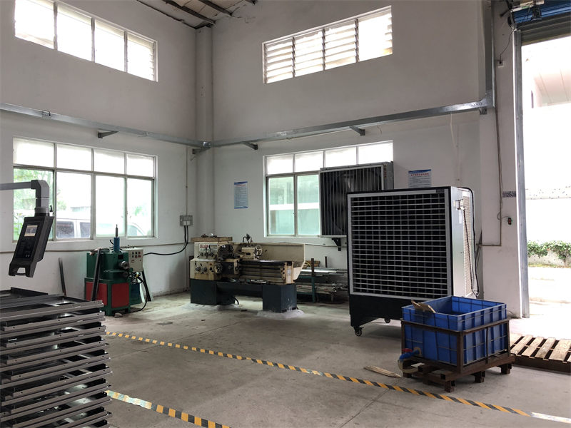 Guangzhou mechanical and electrical processing workshop environmental space ventilation cooling case